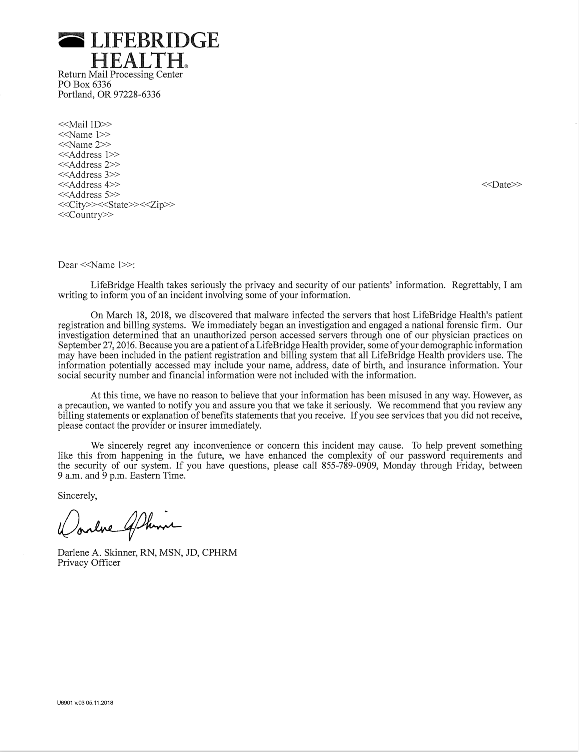 Lifebridge Data Breach Murphy Falcon Murphy