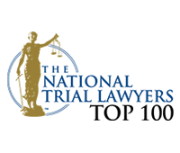 A badge denoting Murphy Falcon Murphy as Top Attorney for National Trials