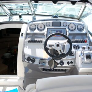 Boat navigation controls.