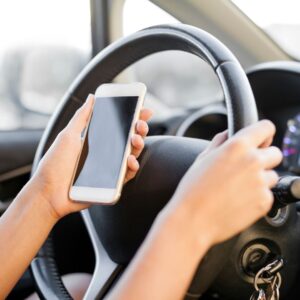 A driver on the phone.