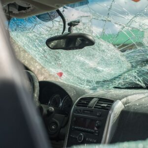shattered windshield