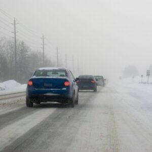 slow driving in snow