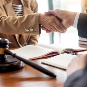 handshake between attorney and client