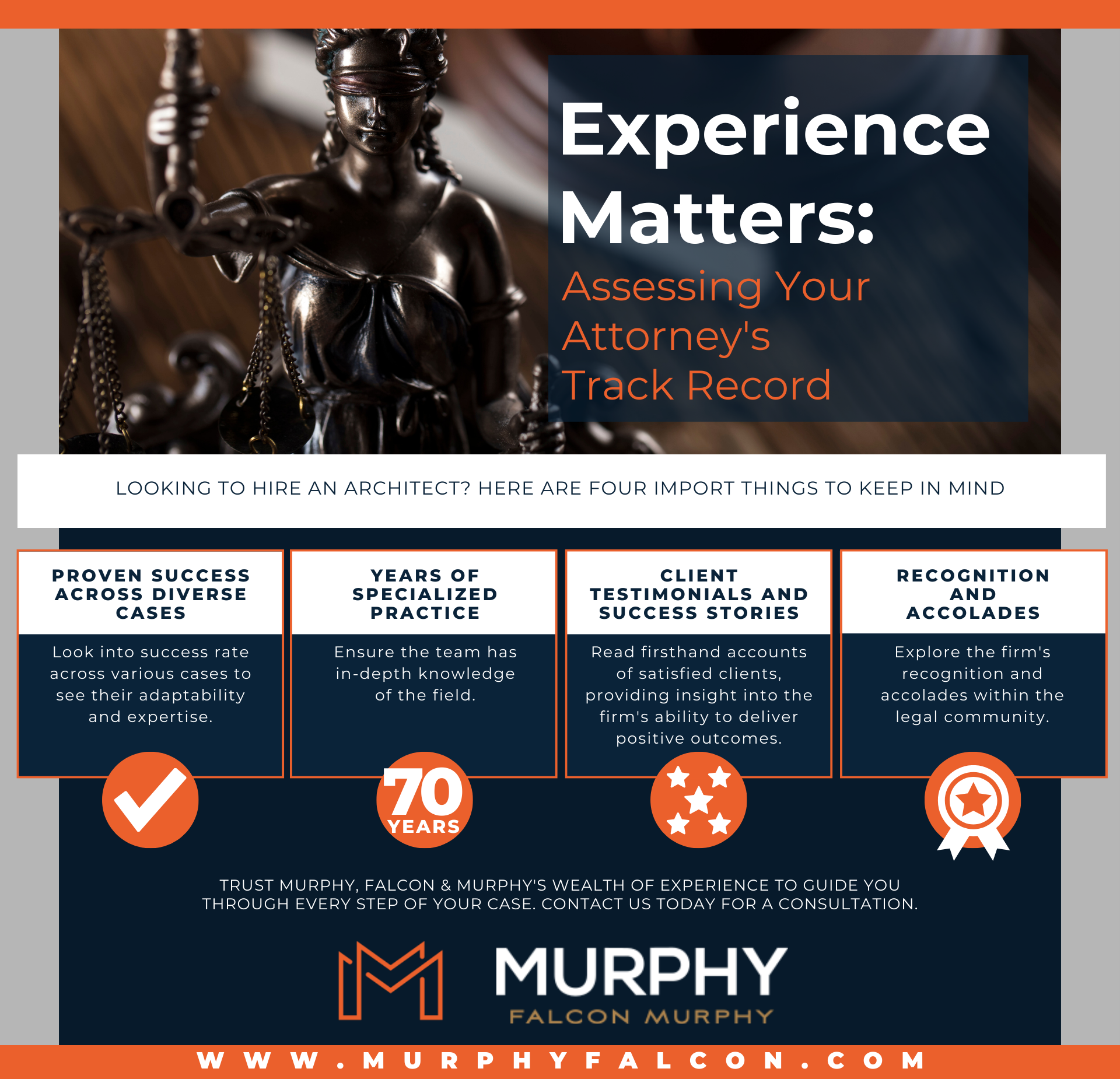 Infographic - Experience Matters Assessing Your Attorney's Track Record