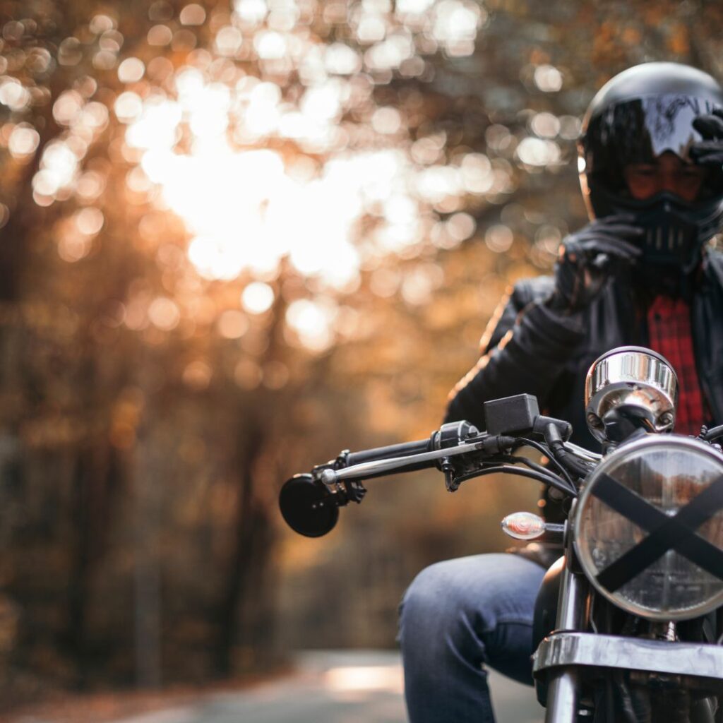 photo of motorcycle rider