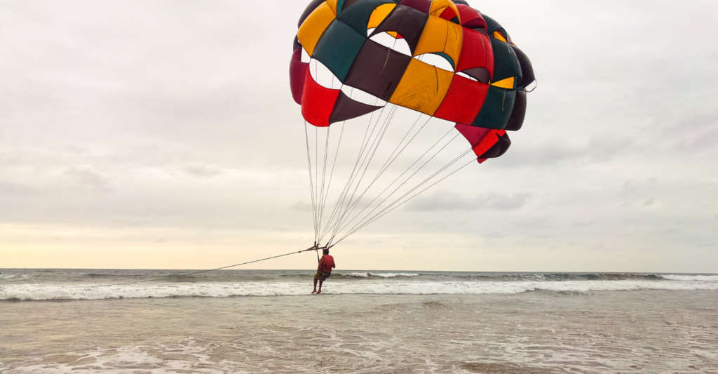 photo of parasailing