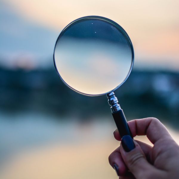 photo of magnifying glass