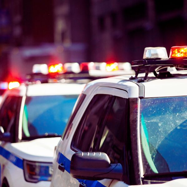 photo of police cars