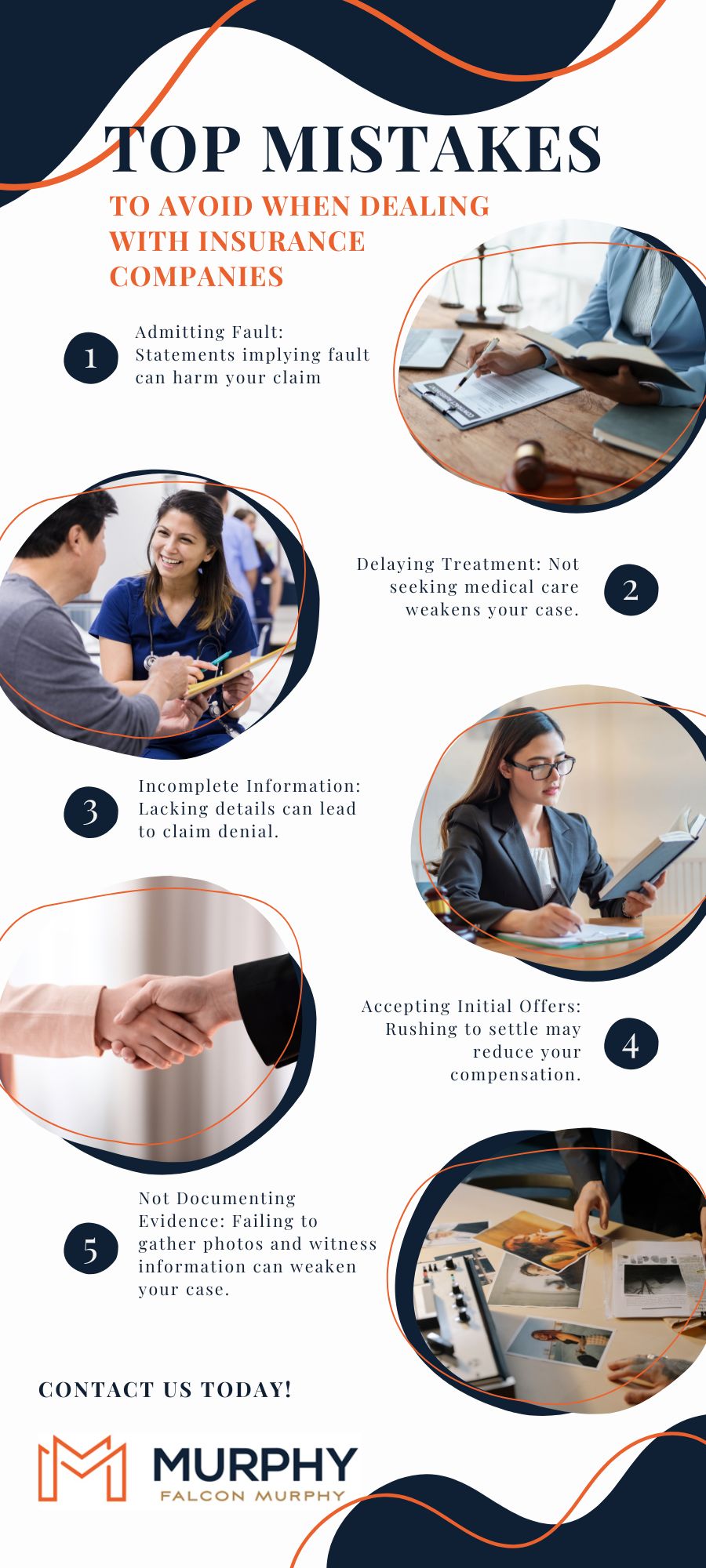 infographic about this to avoid when working with insurance companies