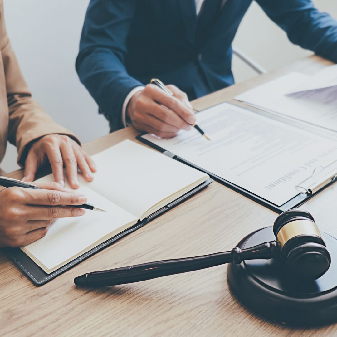 Two lawyers working
