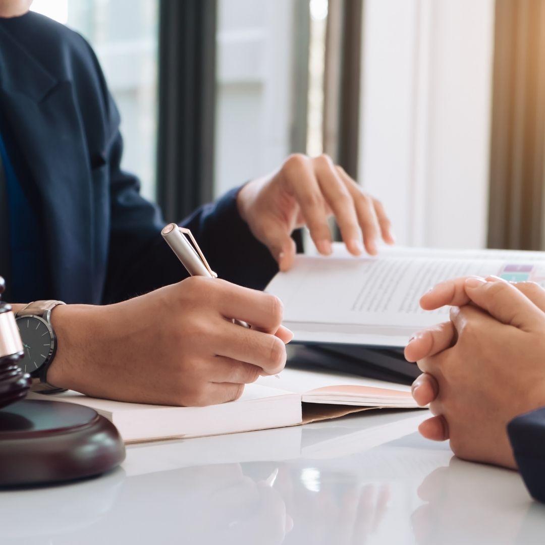 attorney meeting with client