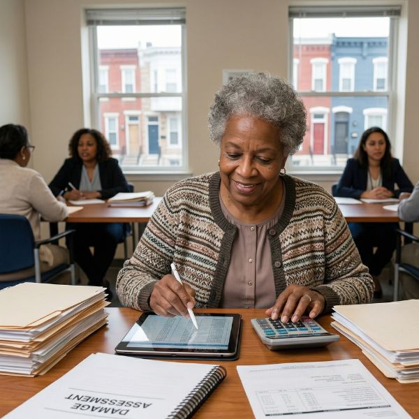 woman at desk