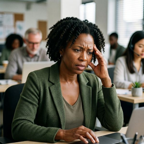 concerned woman