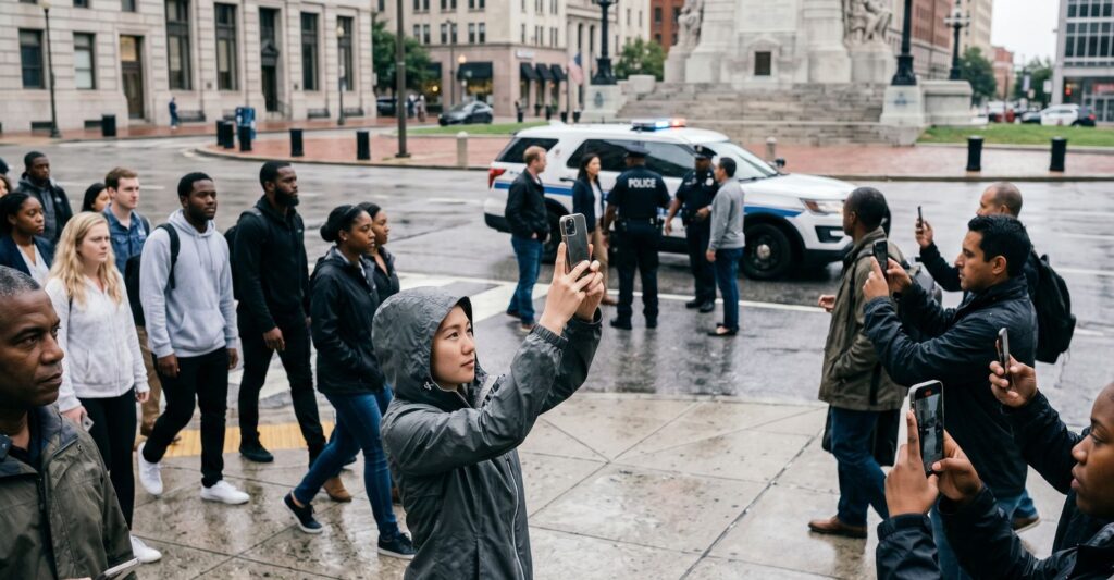 people recording on cell phone