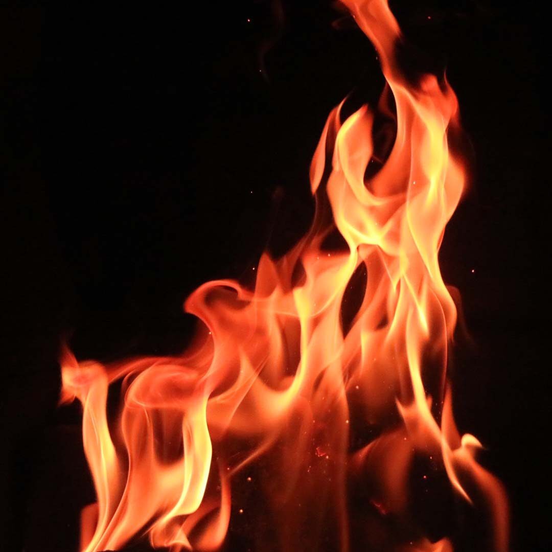 Fire burning