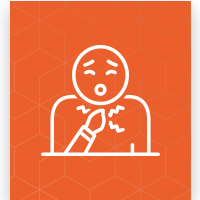 orange coughing icon