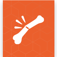 orange broken bone icon